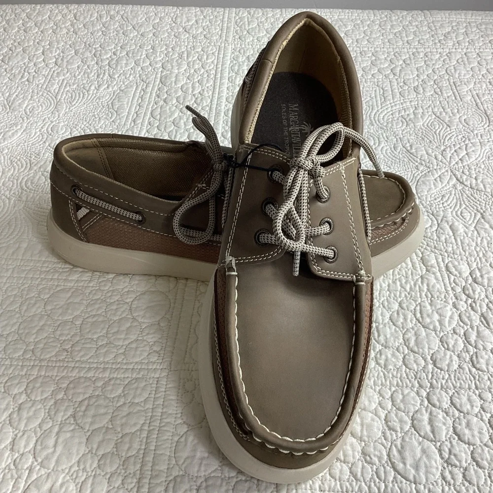 Margaritaville Boat Shoes Men’s Size 10.5‎ NWOT Tan Brown